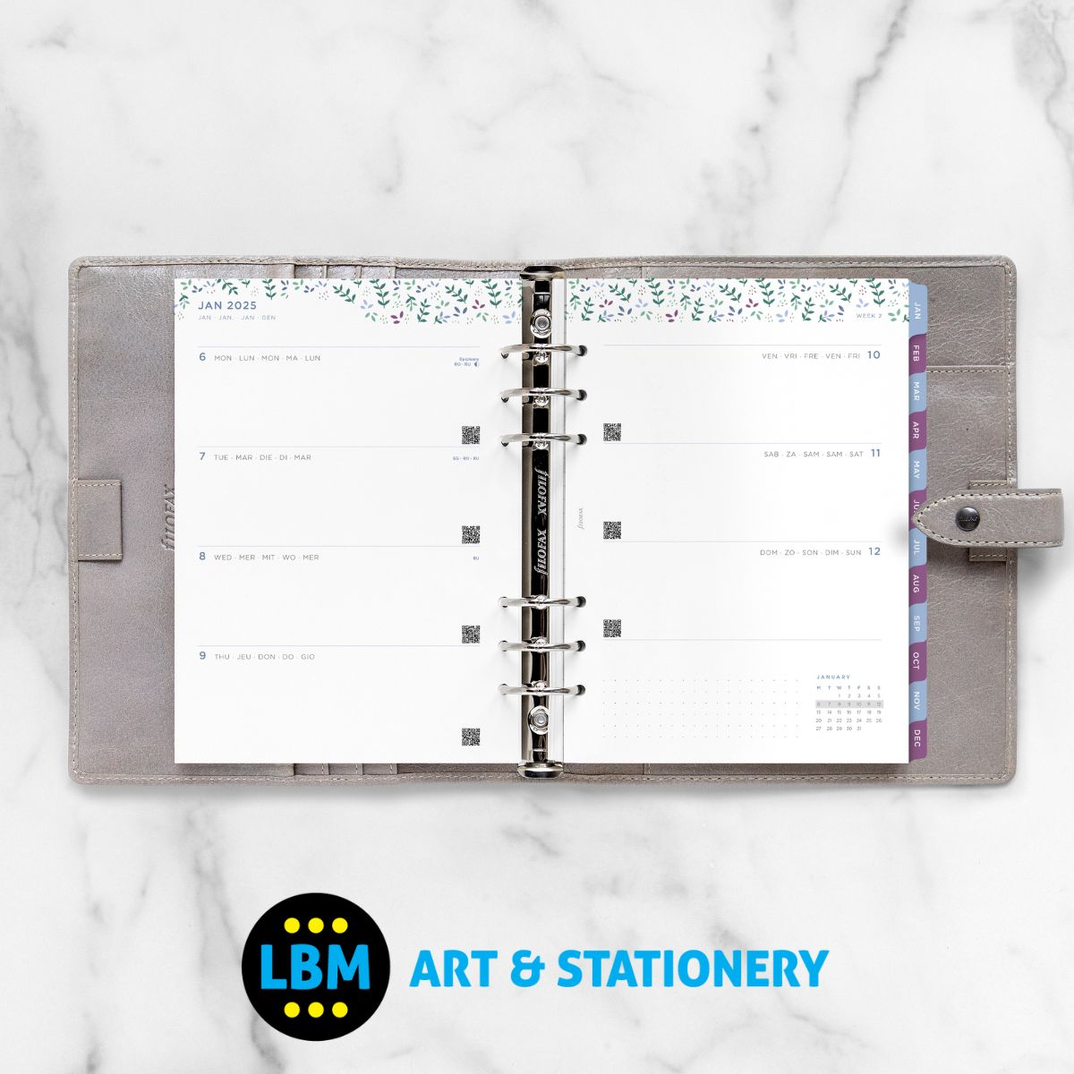 Filofax - Garden 2025 A5 Diary Week On Two Pages Refill 25-68592 - LBM Art & Stationery Store