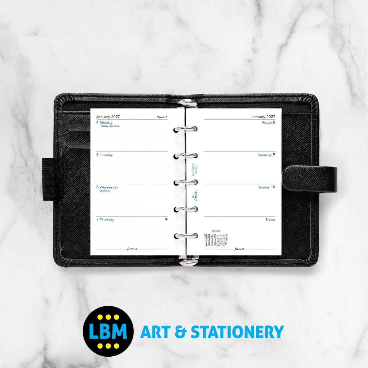  - Filofax - 2027 Week On Two Pages Diary Refill - Mini Organiser - 27-68121 - LBM Art & Stationery Store