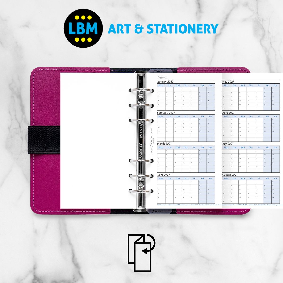  - Filofax - 2027-2030 Four Year Planner Diary Refill - Personal Organiser - 27-68403 - LBM Art & Stationery Store