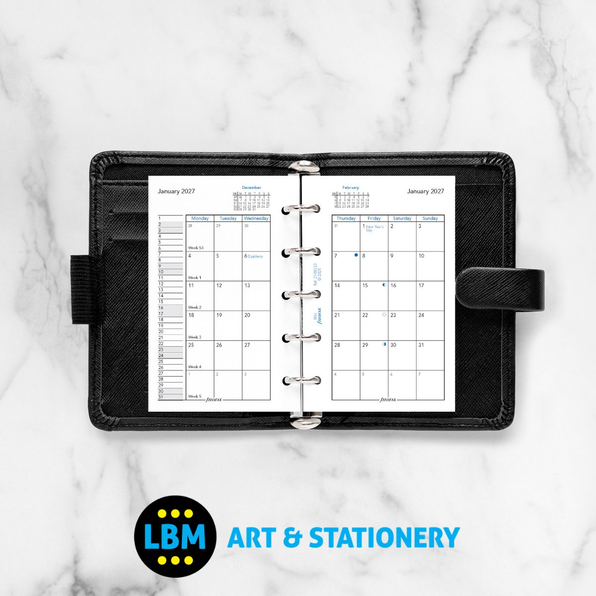  - Filofax - 2027 Month On Two Pages Mini Diary Refill - Mini Organiser - 27-68110 - LBM Art & Stationery Store