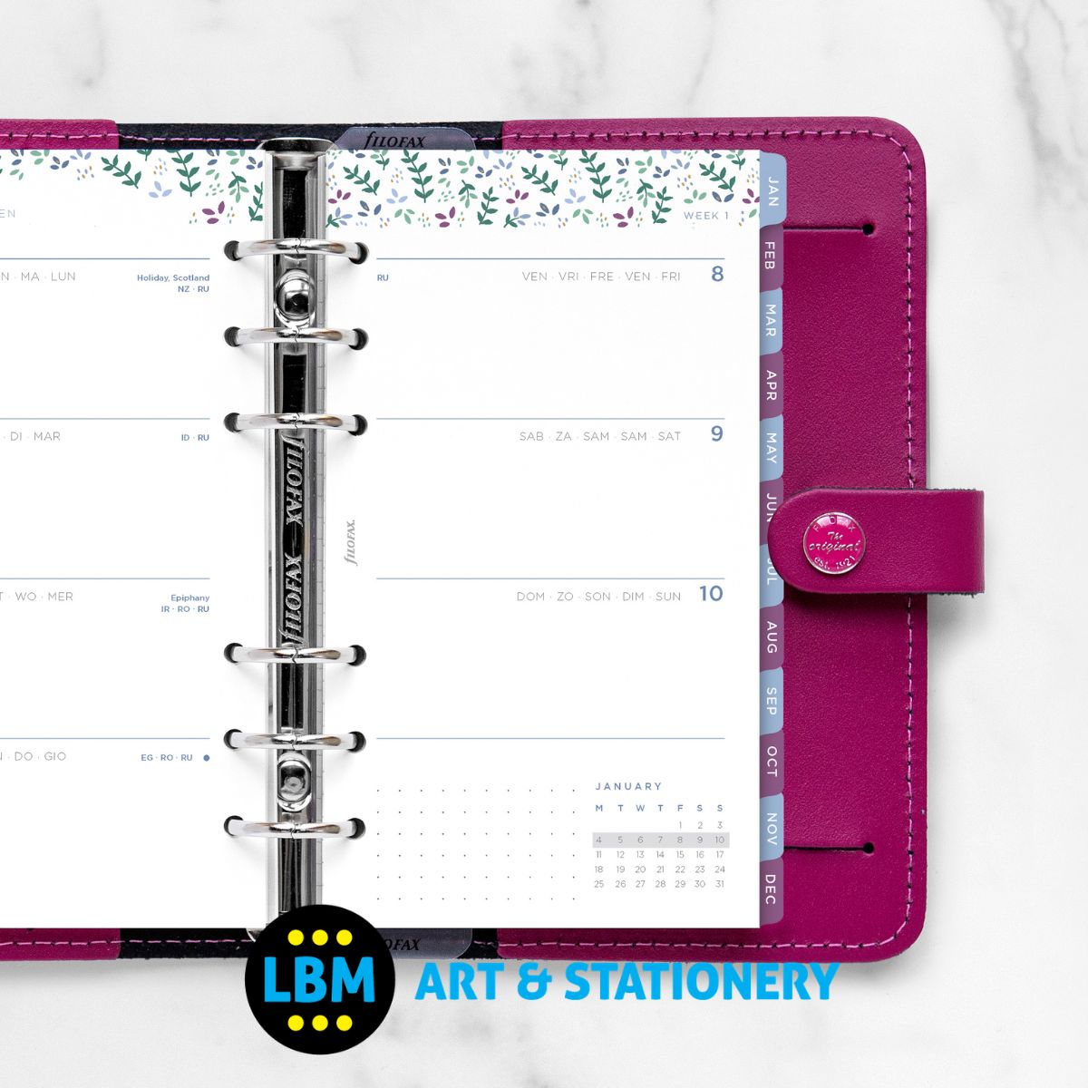 Filofax - 2027 Week On Two Pages Garden Design Diary Refill - Personal Organiser - 27-68492