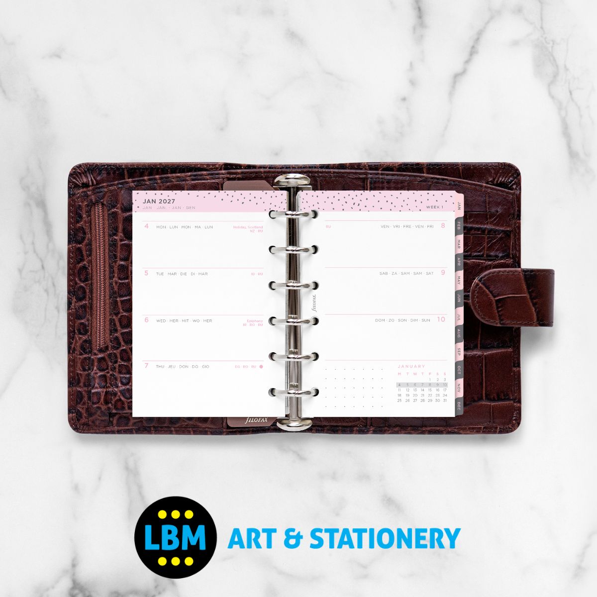  - Filofax - 2027 Week On Two Pages Confetti Design Diary Refill - Pocket Organiser - 27-68291 - LBM Art & Stationery Store