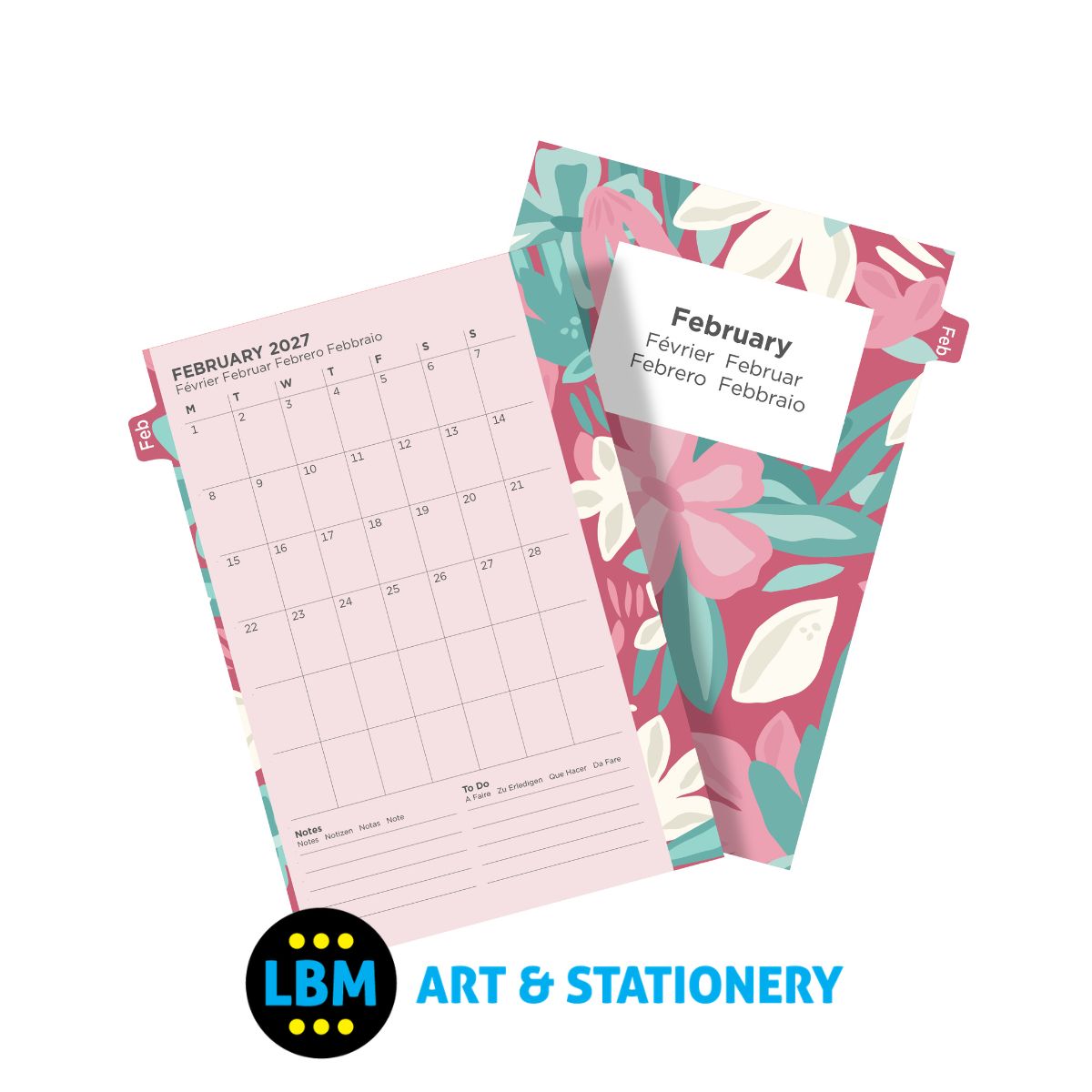  - Filofax - 2027 Week On Two Pages Floral Diary Pack - Pocket Organiser - 27-6321 - LBM Art & Stationery Store