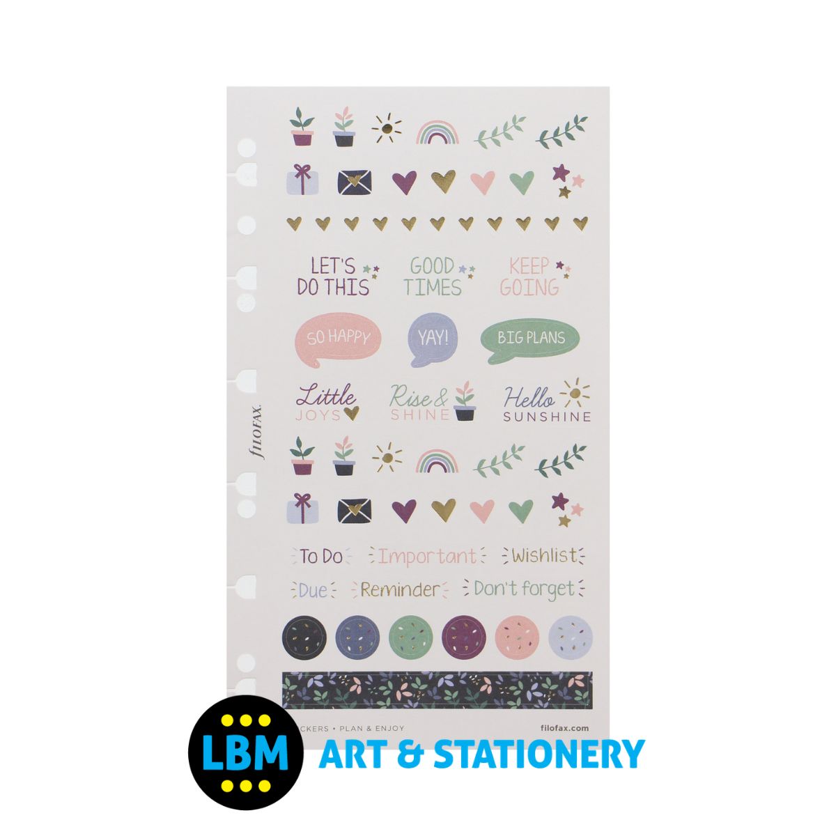  - Garden Assorted Stickers Personal A5 Multifit Refill 132741 - LBM Art & Stationery Store