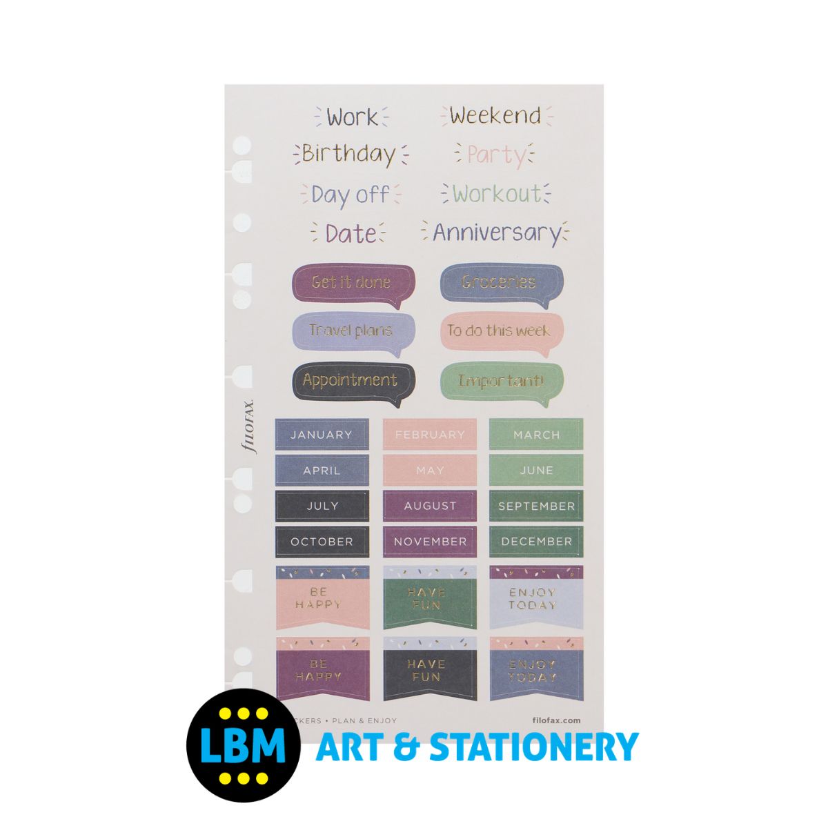  - Garden Assorted Stickers Personal A5 Multifit Refill 132741 - LBM Art & Stationery Store
