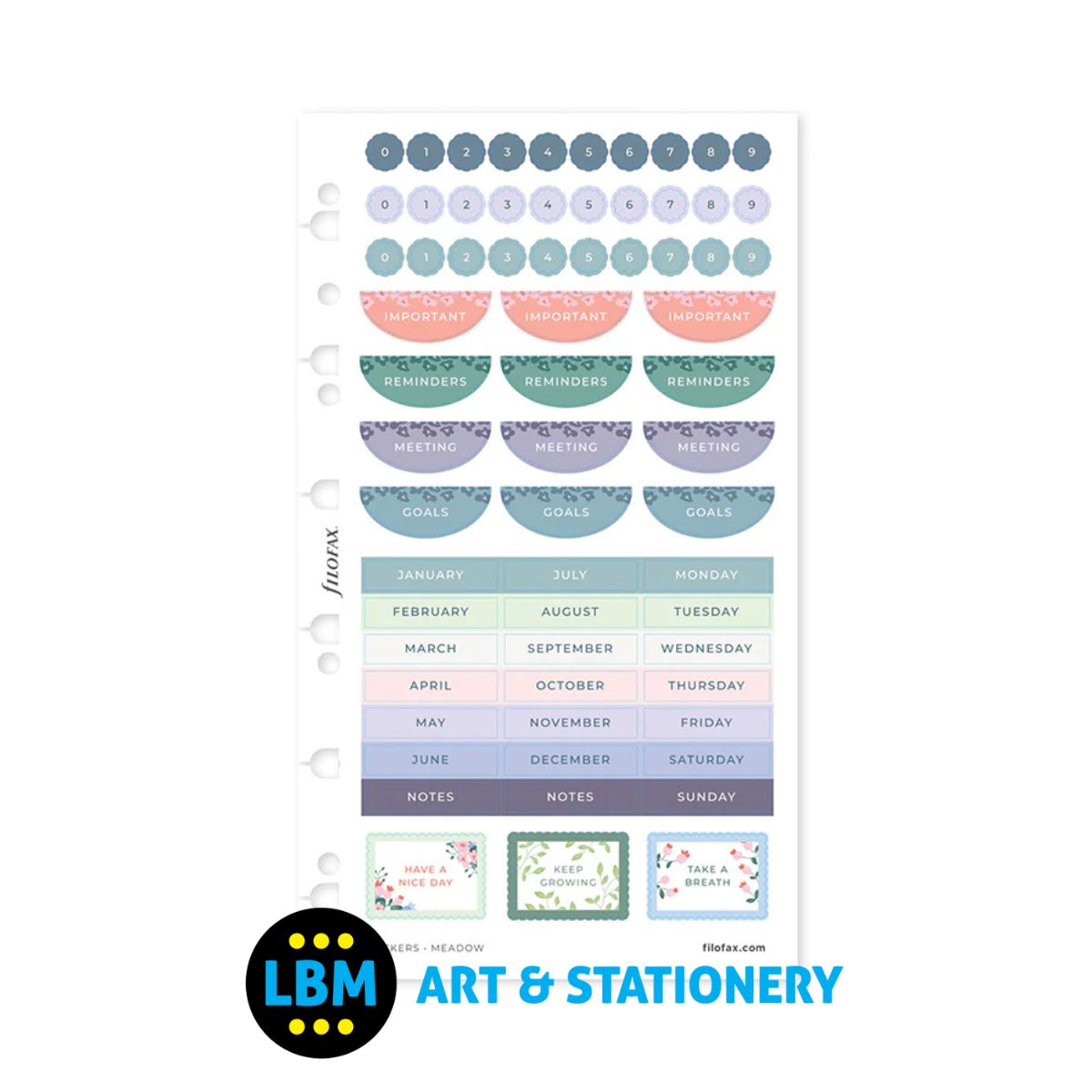 Filofax - Meadow Stickers - Multifit Refill - 132969
