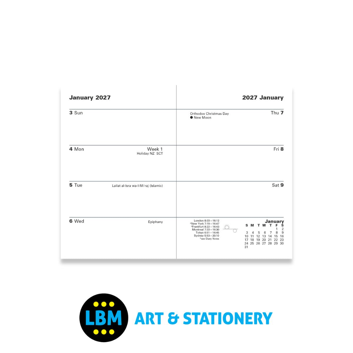  - Letts - Ladydate Mini Pocket Week to View Diary 2027 - English - Rose Gold - 27-081957 - LBM Art & Stationery Store