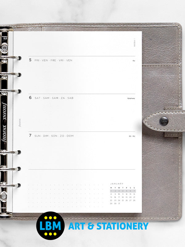 Filofax Recambio De Diario De Calendario, Tamaño A5, Mes A Vista, Libro Blanco, Inglés, 2024 - Foto 10