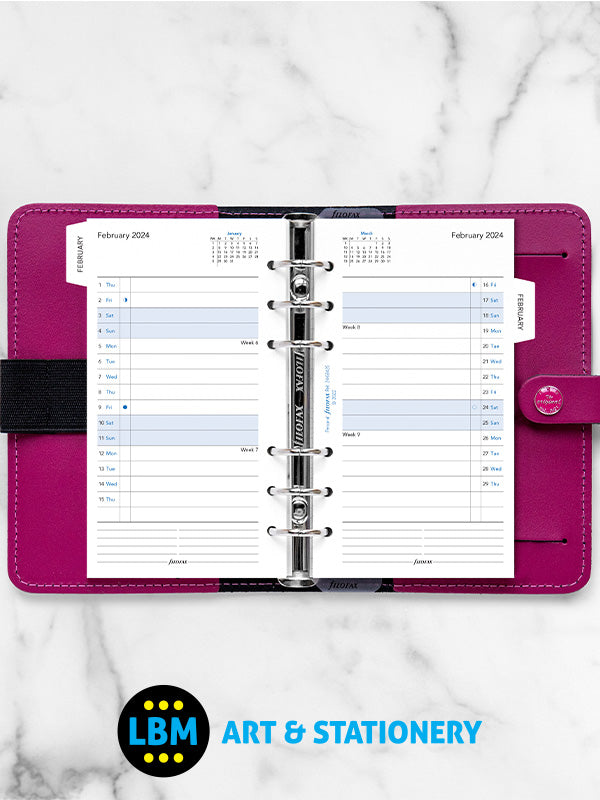 Filofax - 2024 Personal Diary Refill Month On Two Pages with Month Tabs 24-68425 - LBM Art & Stationery Store