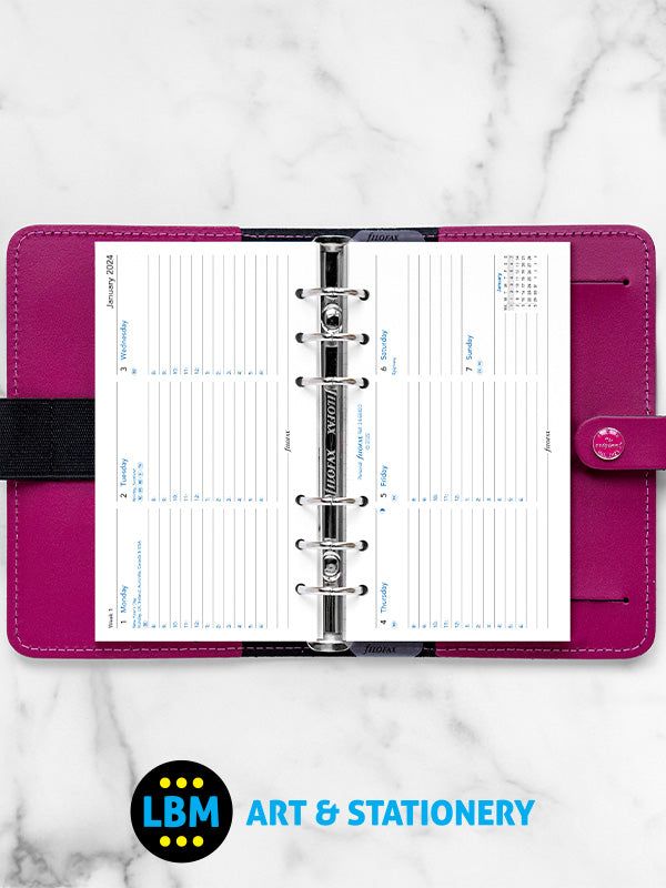 Filofax - 2024 Personal Diary Refill Week On Two Pages Horizontal Layout 24-68420 - LBM Art & Stationery Store