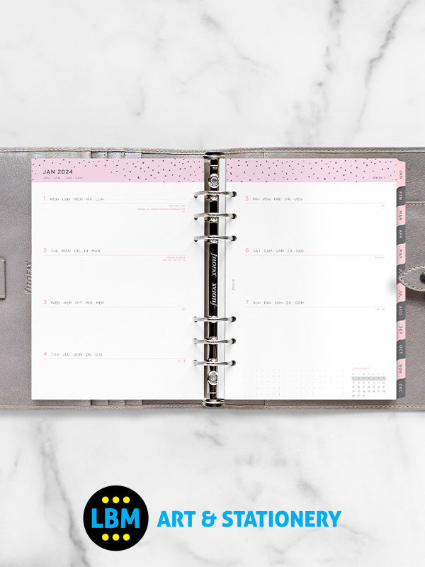 Filofax - Confetti 2024 A5 Diary Week On Two Pages Refill 24-68591 - LBM Art & Stationery Store