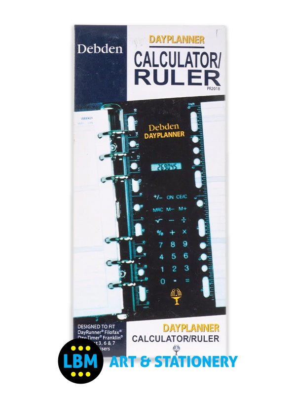 Collins - Dayplanner Personal size Solar Powered Calculator Ruler Insert PR2018 - LBM Art & Stationery Store