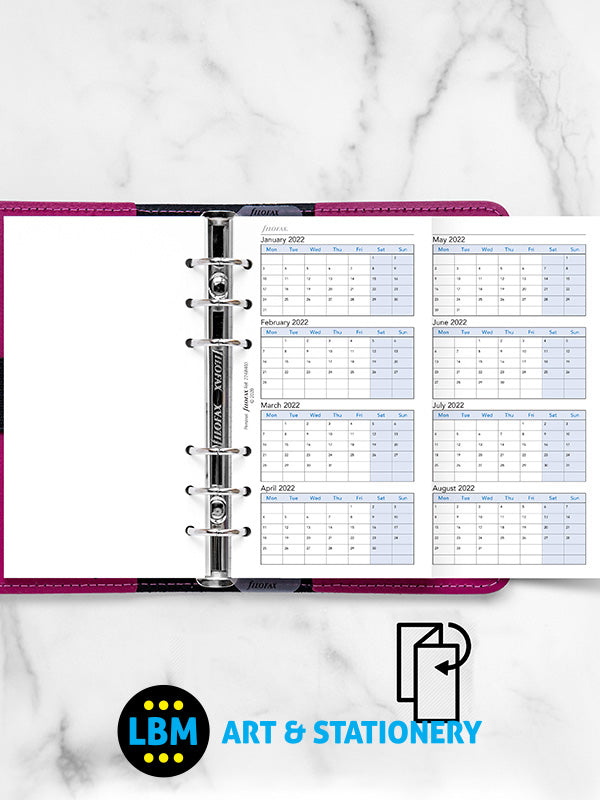 Filofax - 2022 to 2025 Personal size Diary Refill Four Year Planner 22-68403 - LBM Art & Stationery Store