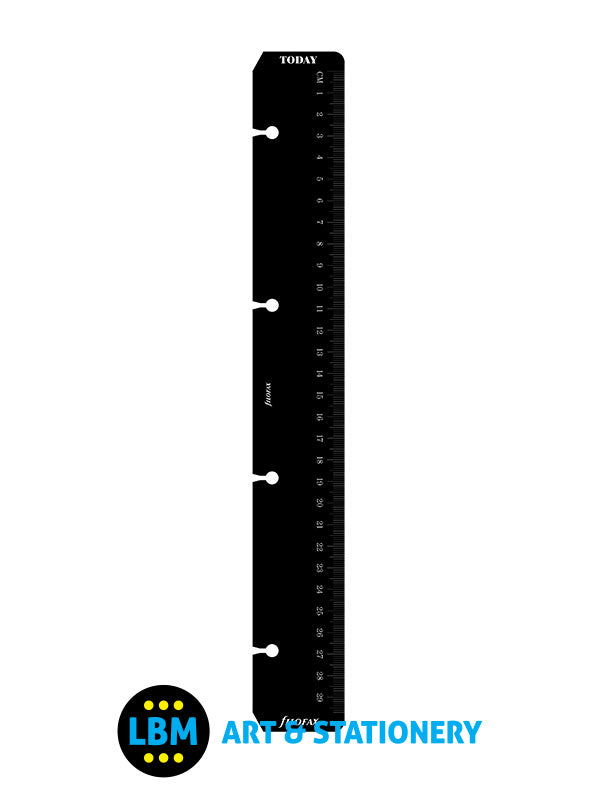 Filofax - A4 size Black Ruler / Today Page Marker Organiser Refill 293609 - LBM Art & Stationery Store