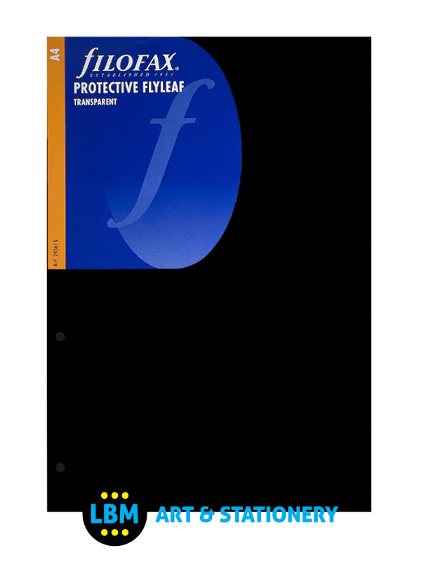 Filofax - A4 size Transparent Protective Flyleaf Insert Refill 293615 - LBM Art & Stationery Store