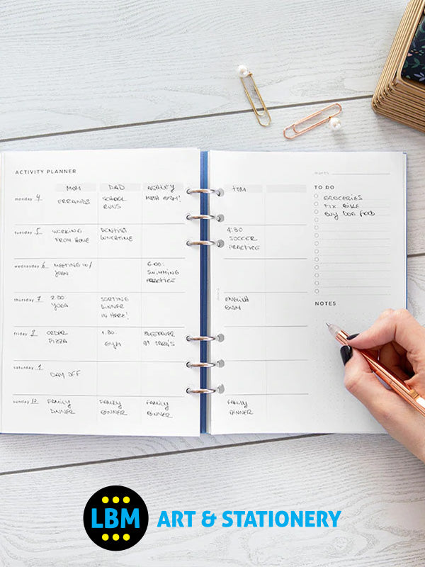 Filofax - A5 size Activity Planner Organiser Minimal Design Refill 132848 - LBM Art & Stationery Store