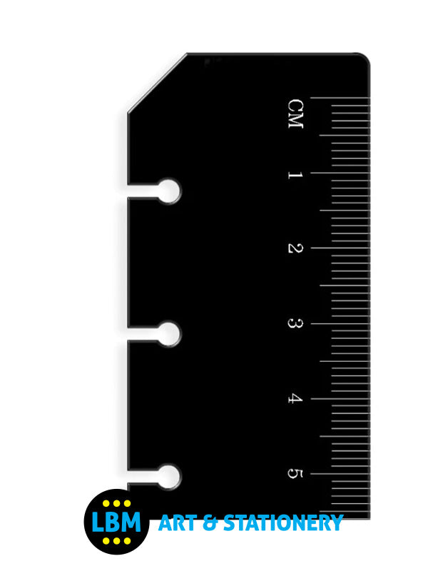 Filofax - A5 size Black Ruler Today Page Marker Organiser Refill 343609 - LBM Art & Stationery Store