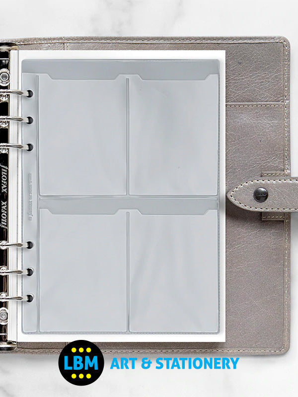 Filofax - A5 size Business Card Holder Organiser Refill 343616 - LBM Art & Stationery Store