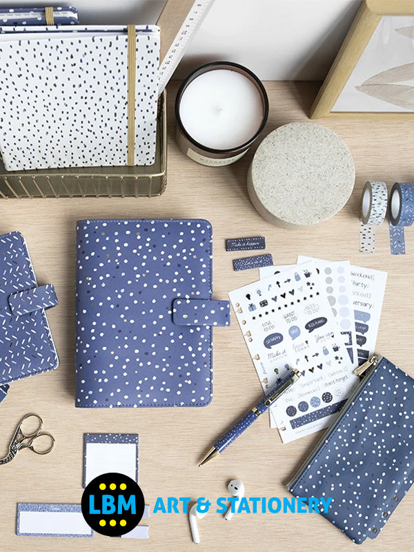 Filofax - A5 size Indigo Design 6-Part Plastic Divider Organiser Refill 132760 - LBM Art & Stationery Store