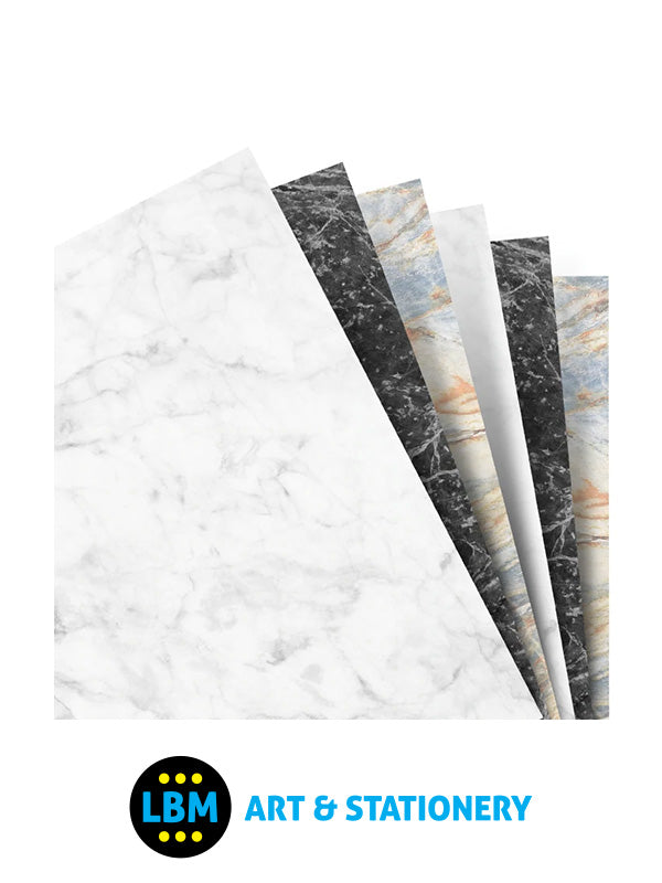 Filofax - A5 size Marble Plain Paper Assorted Colours Insert Refill 132615 - LBM Art & Stationery Store