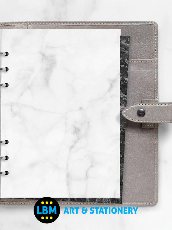 Filofax - A5 size Marble Plain Paper Assorted Colours Insert Refill 132615 - LBM Art & Stationery Store