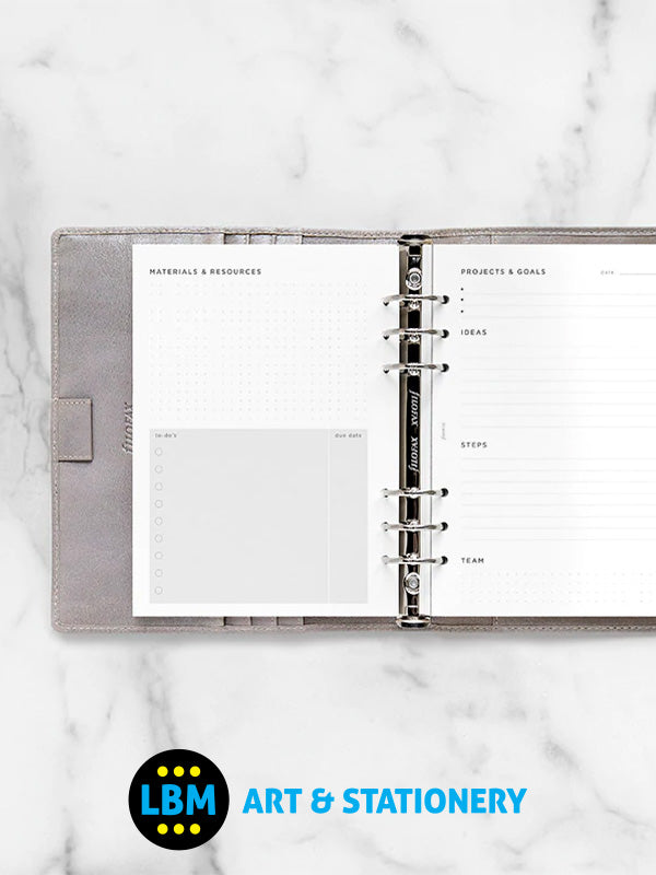Filofax - A5 size Projects & Goals Tracker Notepaper Organiser Refill 132685 - LBM Art & Stationery Store