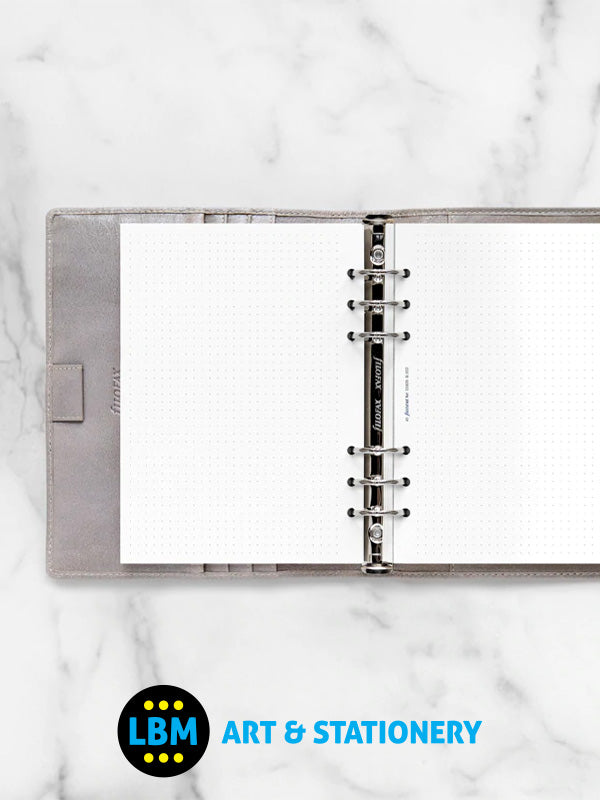Filofax - A5 size White Dotted Paper Organiser Refill 132620 - LBM Art & Stationery Store