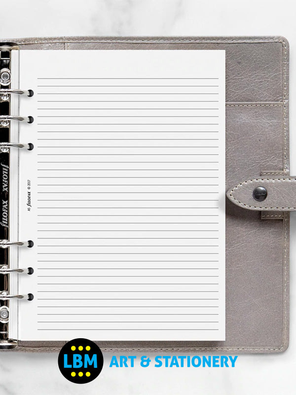 Filofax - A5 size White Ruled Lined NOTEPAD Notepaper Insert Refill 342210 - LBM Art & Stationery Store