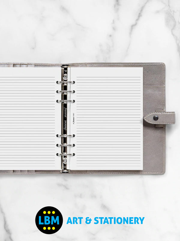 Filofax - A5 size White Ruled Lined Notepaper Organiser Refill 343008 - LBM Art & Stationery Store