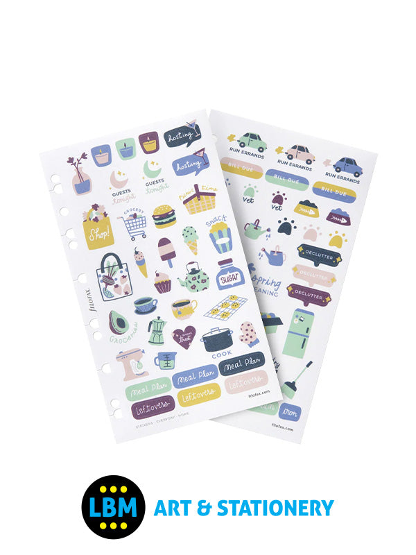 Filofax - Everyday Home Assorted Stickers Personal A5 Multifit  Refill 132837 - LBM Art & Stationery Store
