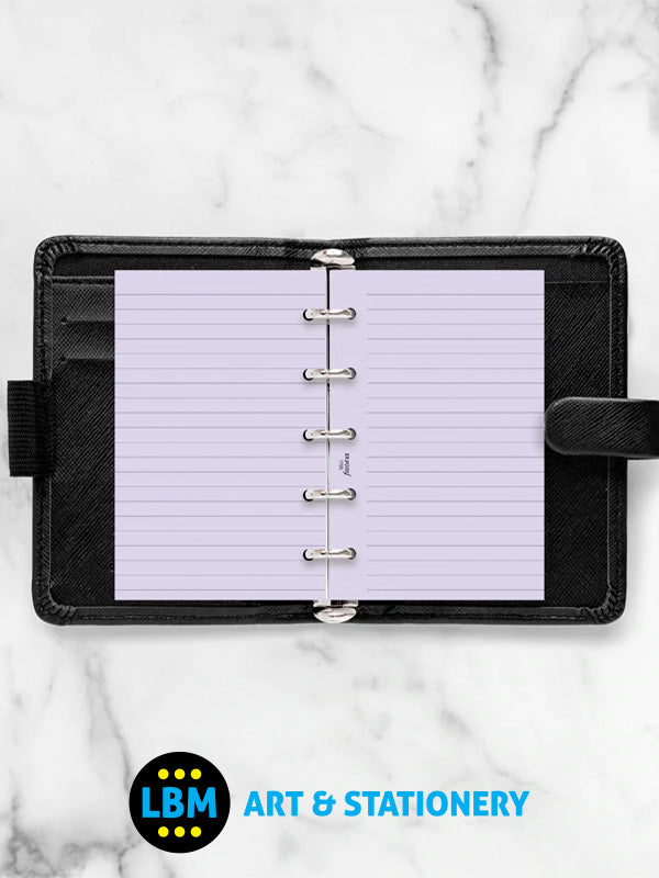 Filofax - Mini size Lavender Ruled Notepaper Organiser Refill 513015 - LBM Art & Stationery Store