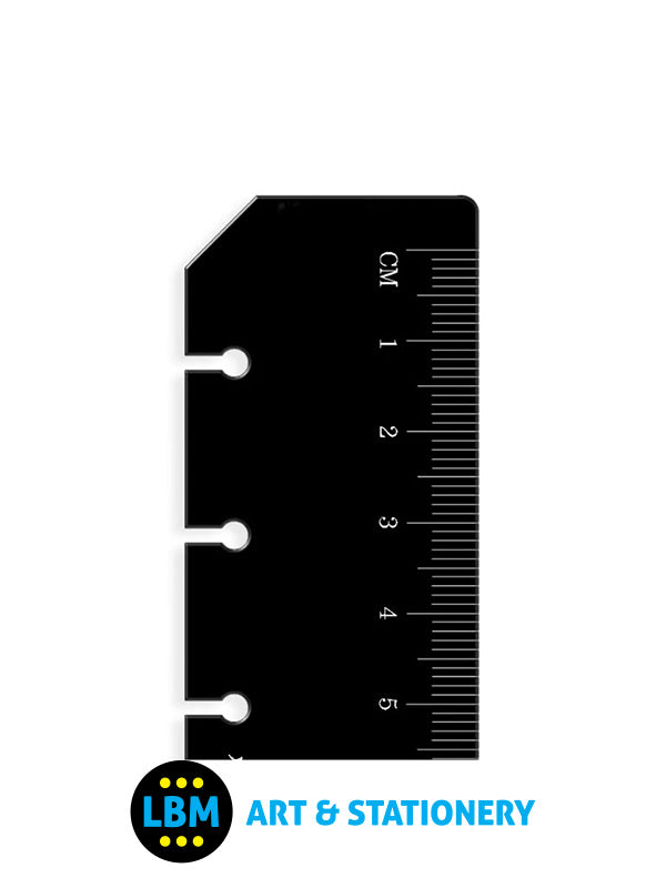 Filofax - Personal size Black Ruler Today Page Marker Organiser Refill 133609 - LBM Art & Stationery Store