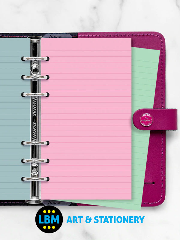 Filofax - Personal size Fashion Coloured Ruled Notepaper Organiser Refill 130507 - LBM Art & Stationery Store