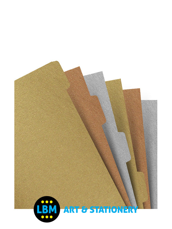 Filofax - Personal size Metallic Coloured 6 Blank Tabs Indices Insert 132679 - LBM Art & Stationery Store