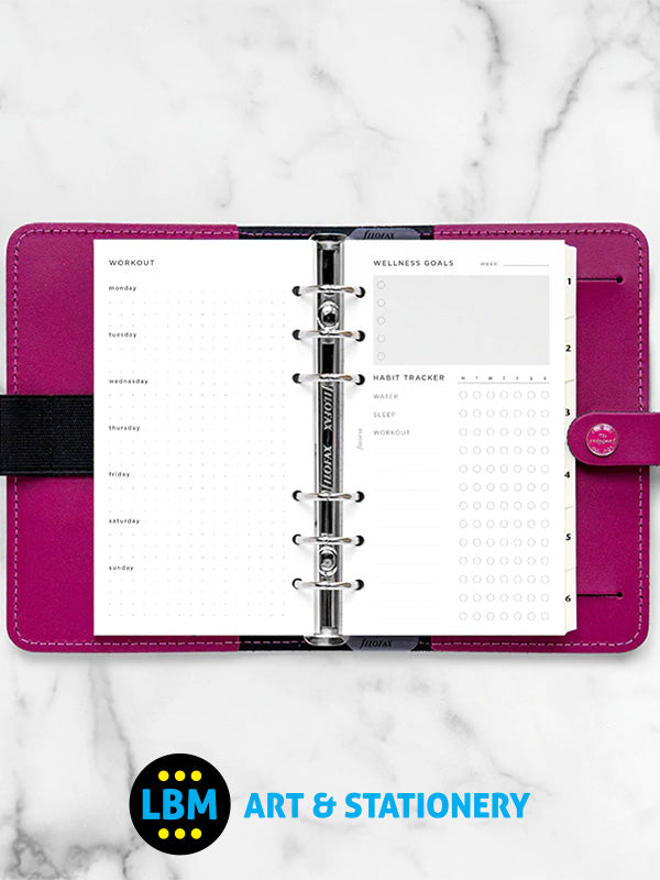 Filofax - Personal size Wellness Tracker Notepaper Organiser Refill 132688 - LBM Art & Stationery Store