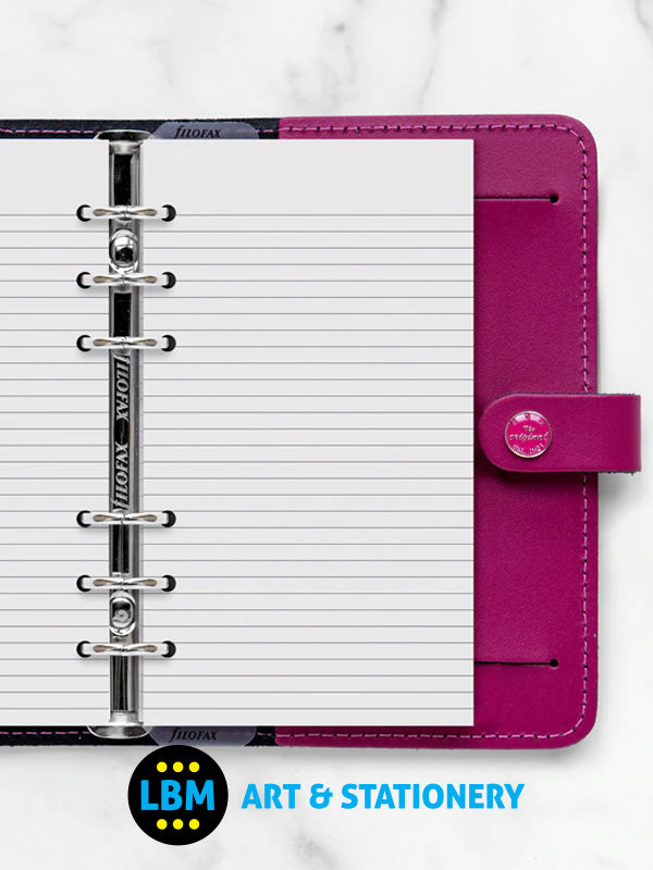 Filofax - Personal size White Ruled Lined Notepad Organiser Refill 132210 - LBM Art & Stationery Store