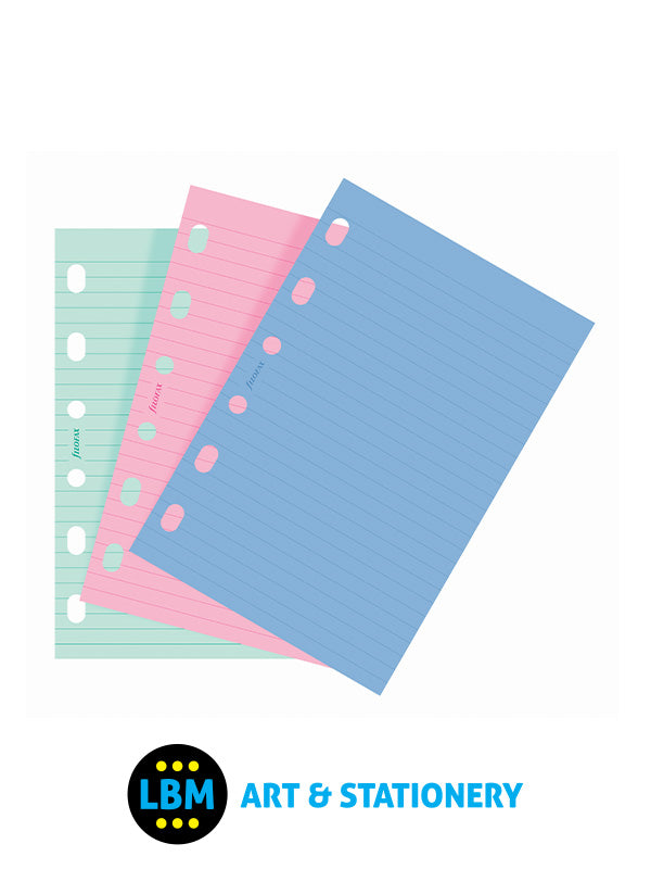 Filofax - Pocket size Fashion Coloured Ruled Notepaper Organiser Refill 210507 - LBM Art & Stationery Store