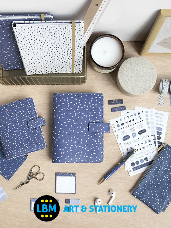 Filofax - Pocket size Indigo design 6-Part Plastic Divider Refill 132764 - LBM Art & Stationery Store