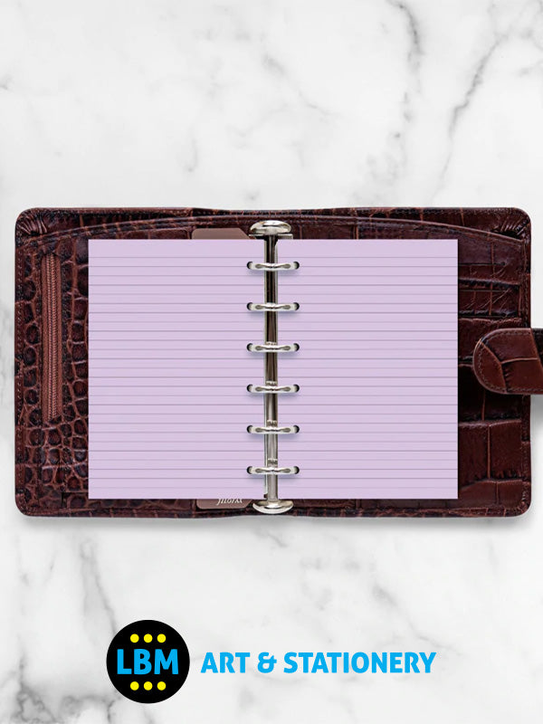 Filofax - Pocket size Lavender Ruled Notepaper Organiser Refill 213015 - LBM Art & Stationery Store