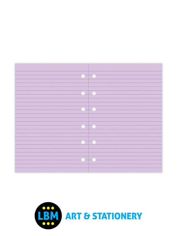Filofax - Pocket size Lavender Ruled Notepaper Organiser Refill 213015 - LBM Art & Stationery Store
