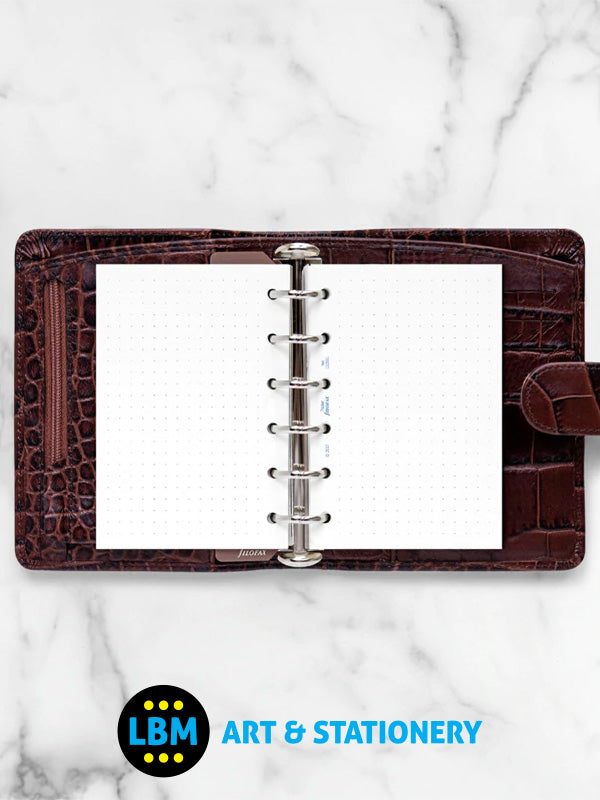 Filofax - Pocket size White Dotted Paper Notepaper Organiser Refill 132561 - LBM Art & Stationery Store