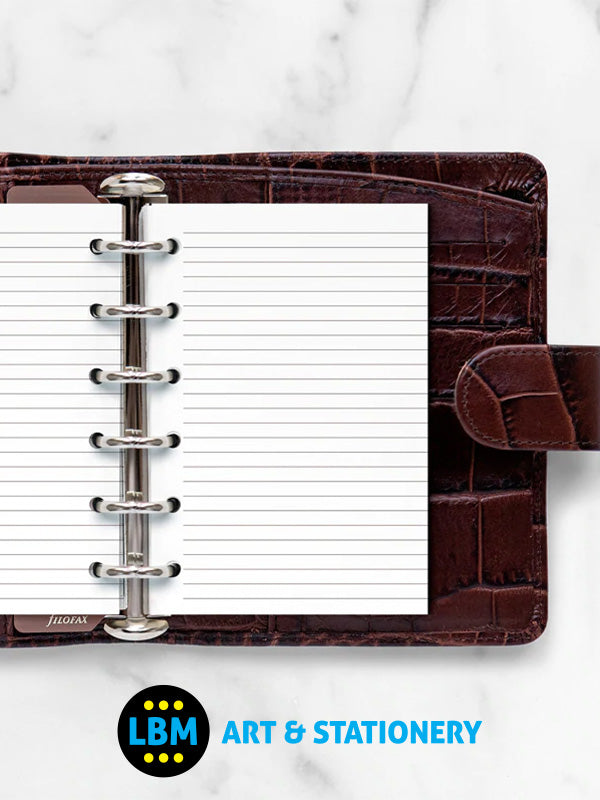 Filofax - Pocket size White Ruled Notepaper Organiser Refill 213008 - LBM Art & Stationery Store