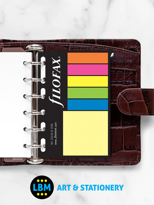 Filofax - Small Assorted Sticky Notes Pocket Personal A5 A4 Multifit 210136 - LBM Art & Stationery Store