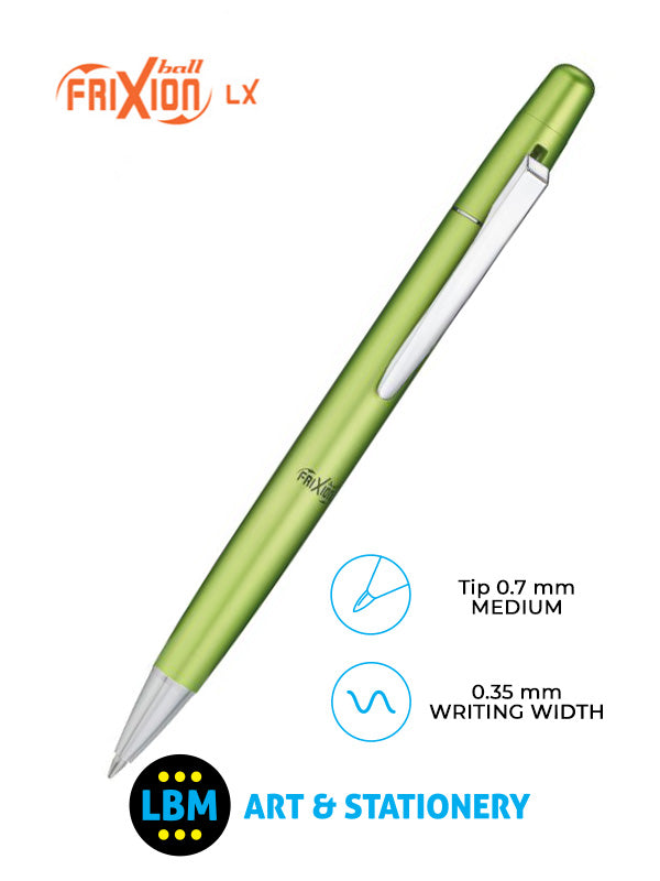 Pilot - FriXion Ball LX Erasable Rollerball Pen 0.7mm Tip - Choose Barrel Colour - BLLF-BK7 - LBM Art & Stationery Store