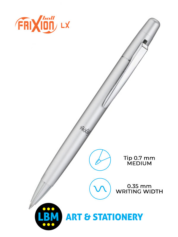 Pilot - FriXion Ball LX Erasable Rollerball Pen 0.7mm Tip - Choose Barrel Colour - BLLF-BK7 - LBM Art & Stationery Store