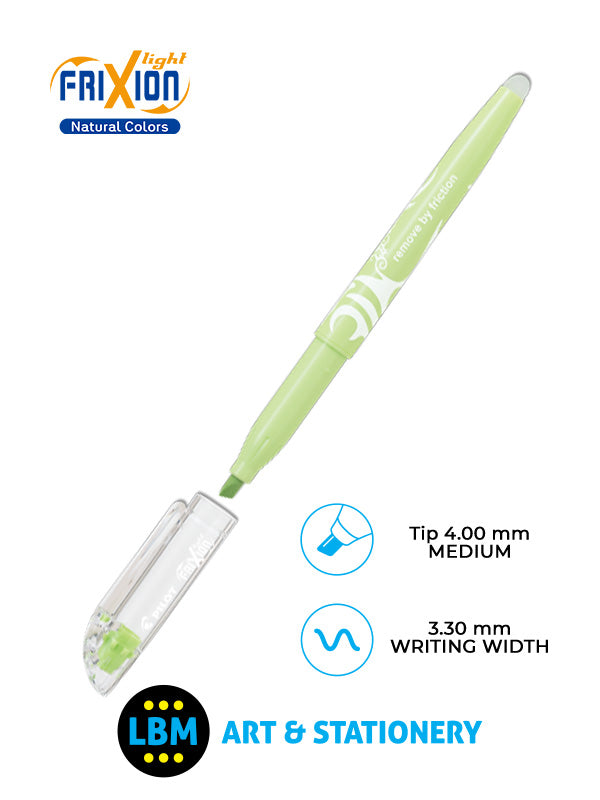 Pilot - FriXion Light Natural Erasable Highlighter Pen 4.0mm Tip - Choose Colour - SW-FL-NATURAL - LBM Art & Stationery Store