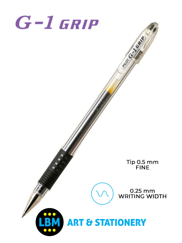 Pilot - G-105 Grip Gel Ink Rollerball Pen - Choose Colour - BLGP-G1-5 - LBM Art & Stationery Store
