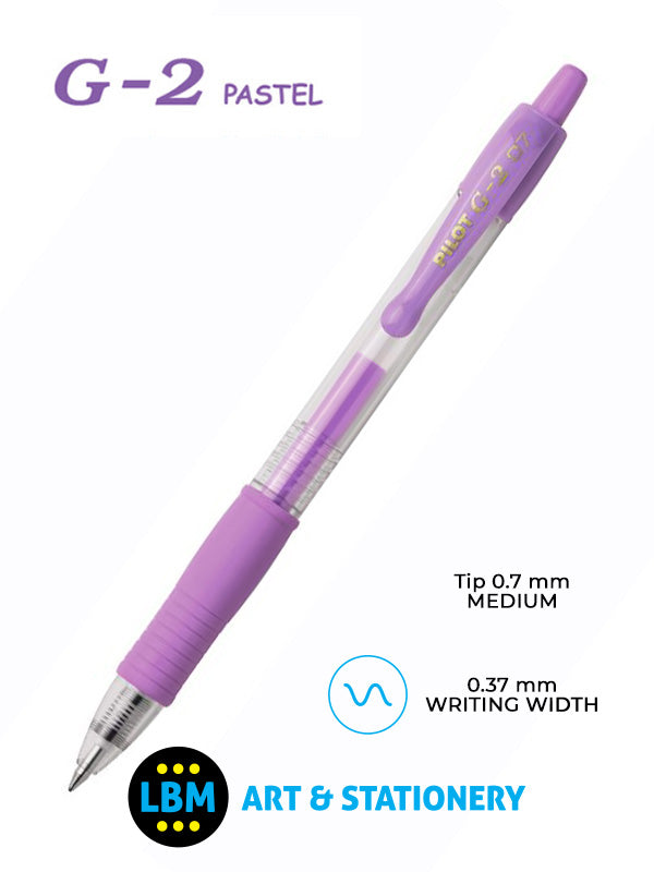 Pilot - G-207 Pastel Retractable Rollerball Pen - Choose Colour - BL-G2-7 - LBM Art & Stationery Store