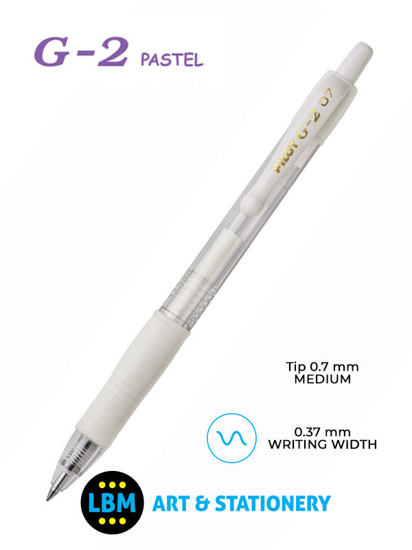 Pilot - G-207 Pastel Retractable Rollerball Pen - Choose Colour - BL-G2-7 - LBM Art & Stationery Store