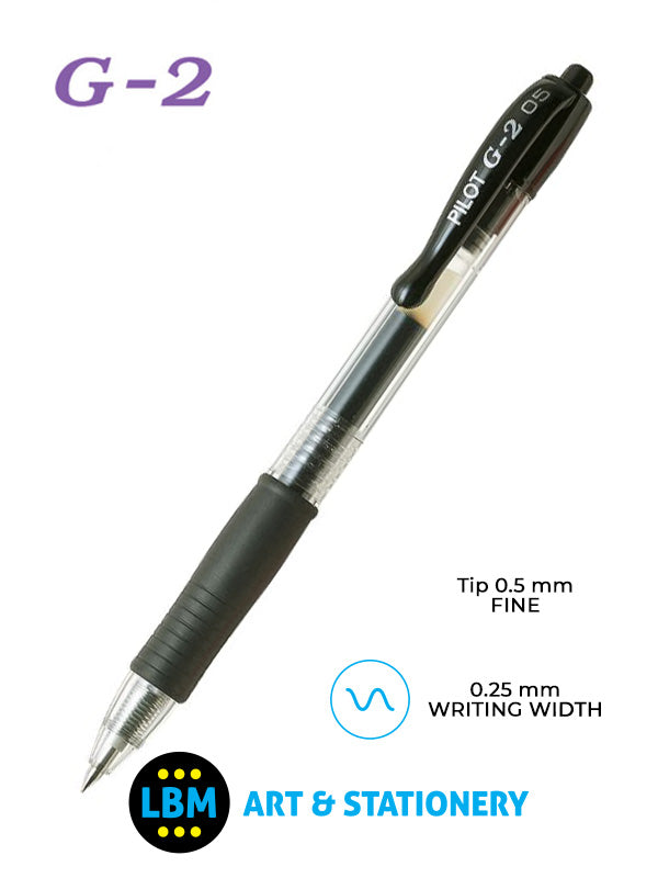Pilot - G-205 Retractable Rollerball Pen - Choose Colour - BL-G2-5 - LBM Art & Stationery Store